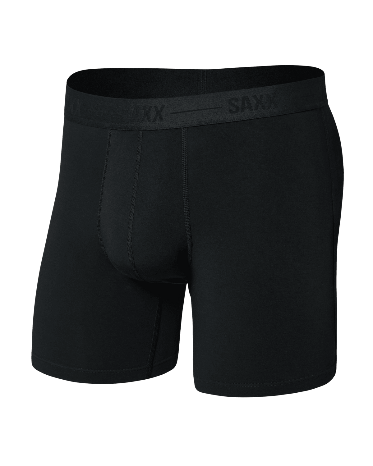 Front of Smooth Luxe Micro Modal Boxer Brief in Black