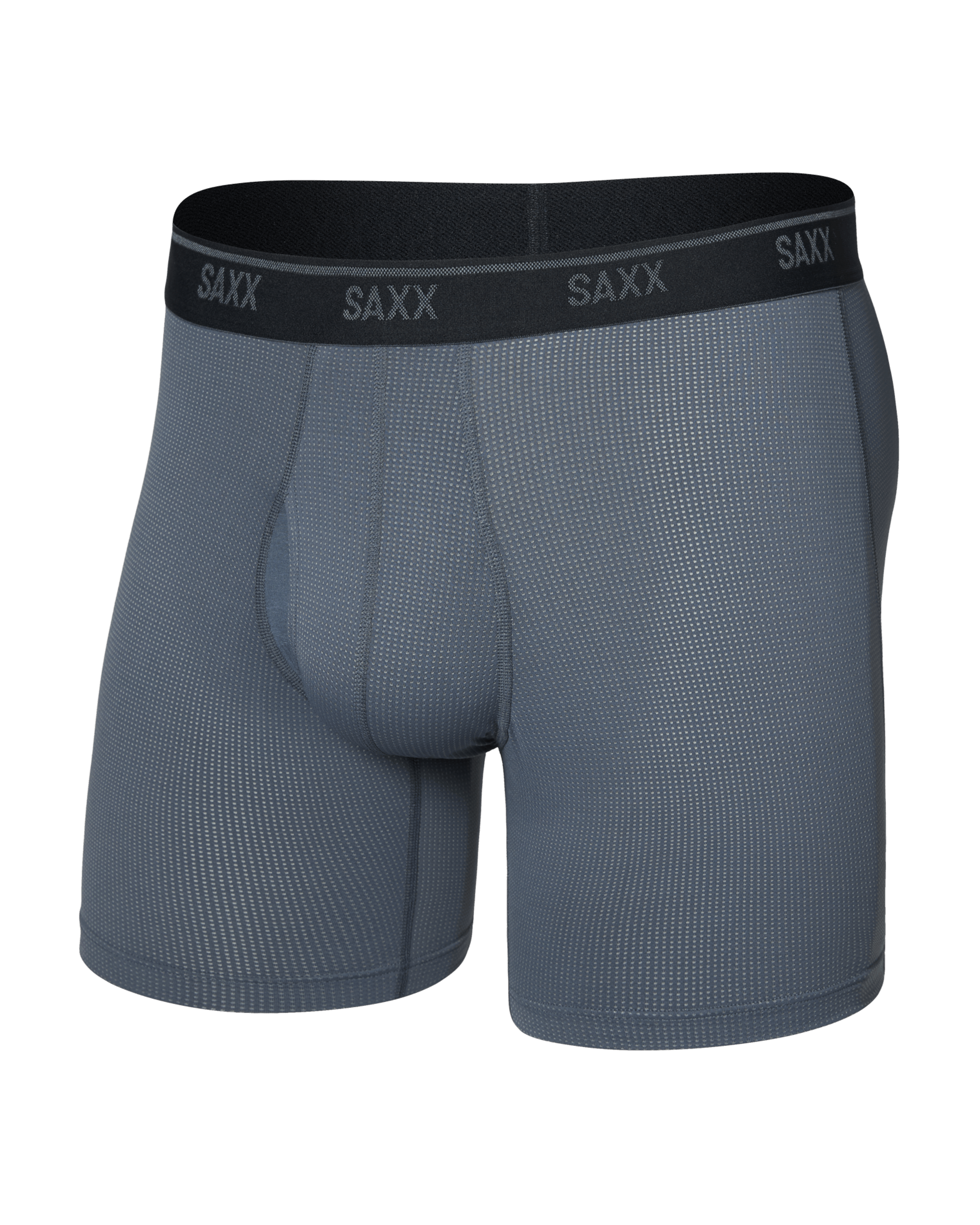 Front of Quest Quick-Dry Mesh Boxer Brief Fly in Turbulence