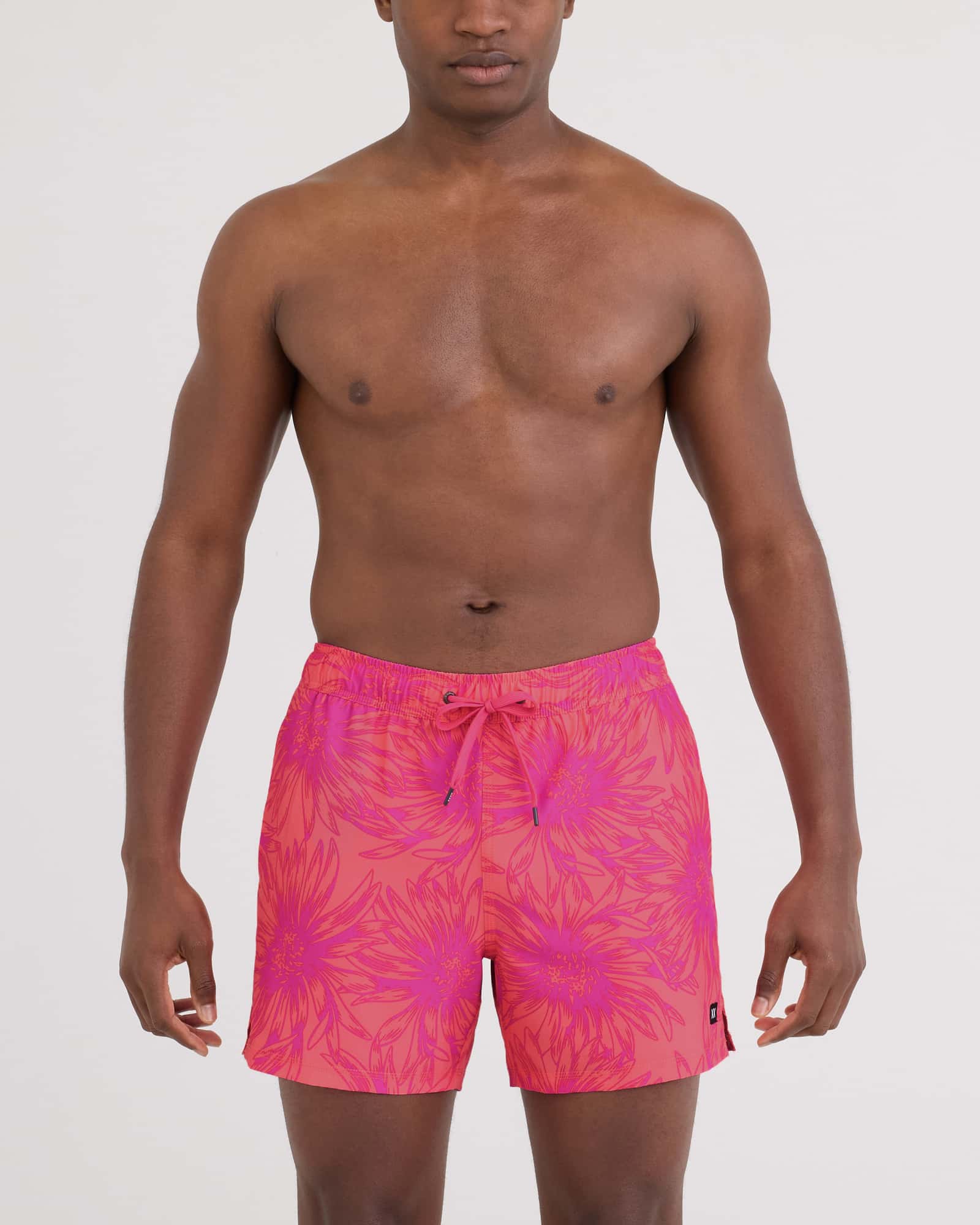 Front - Model wearing Oh Buoy 2N1 Volley 5" in Big Daisy-Gumball