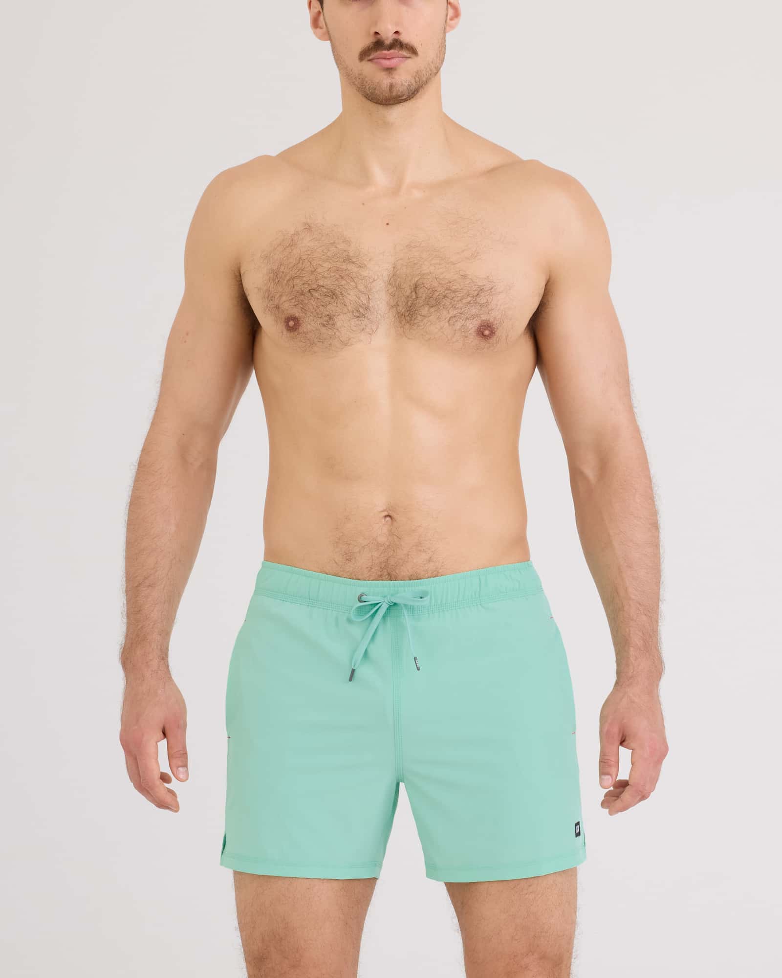 Front - Model wearing Oh Buoy 2N1 Volley 5" in Mint Jelly