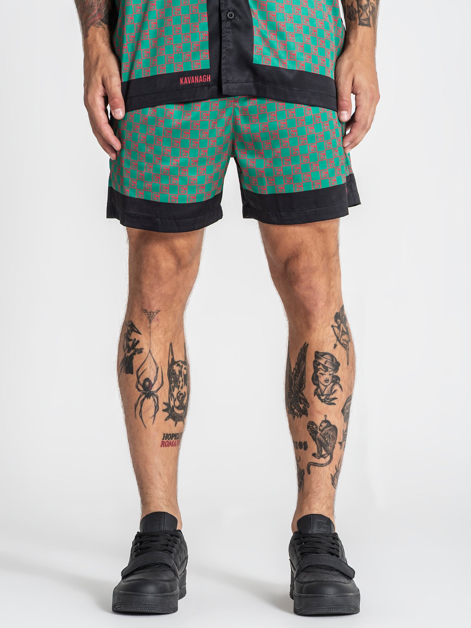 Green GK Mania Satin Shorts