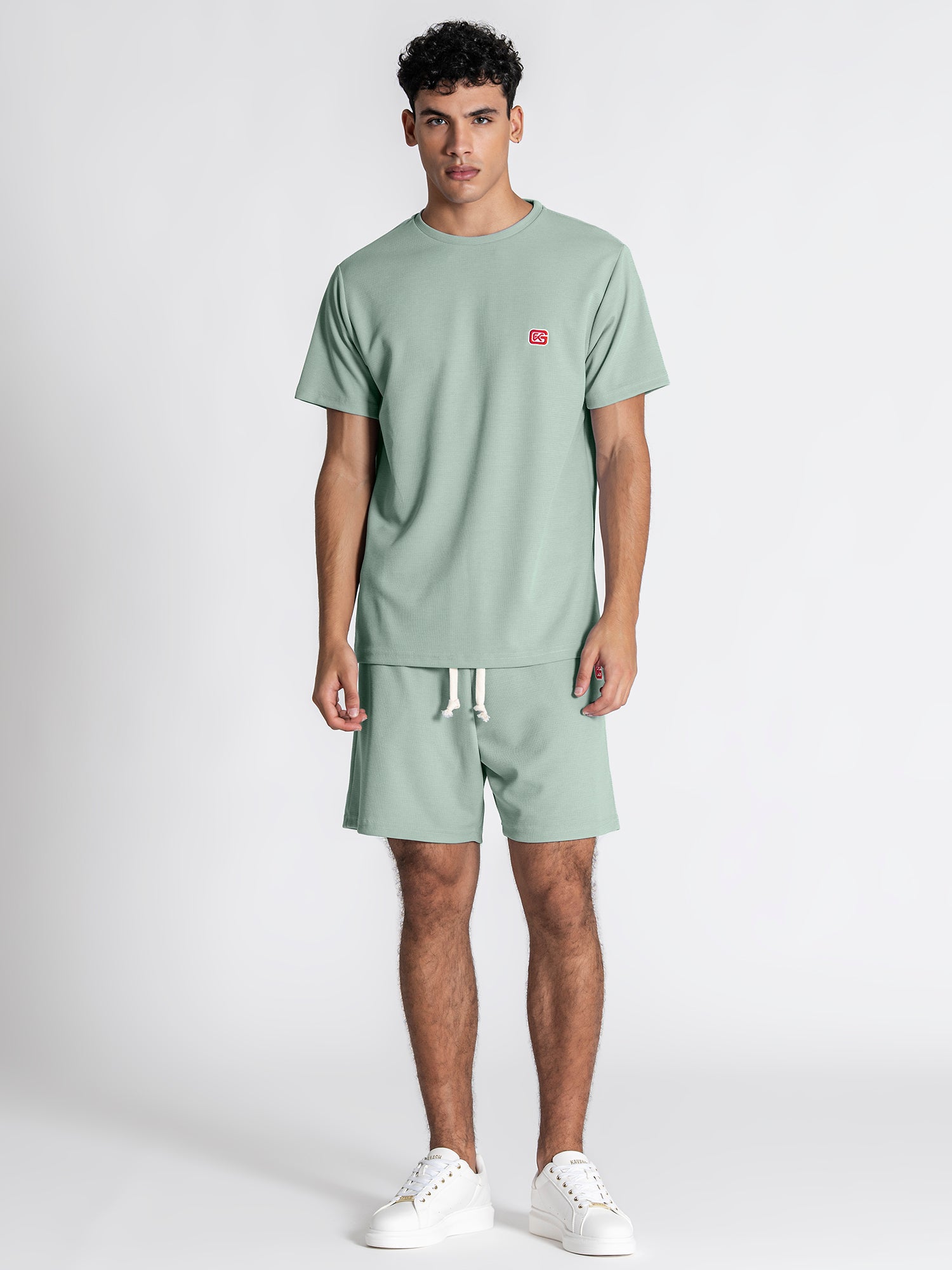 t-shirts / Green Grid Set