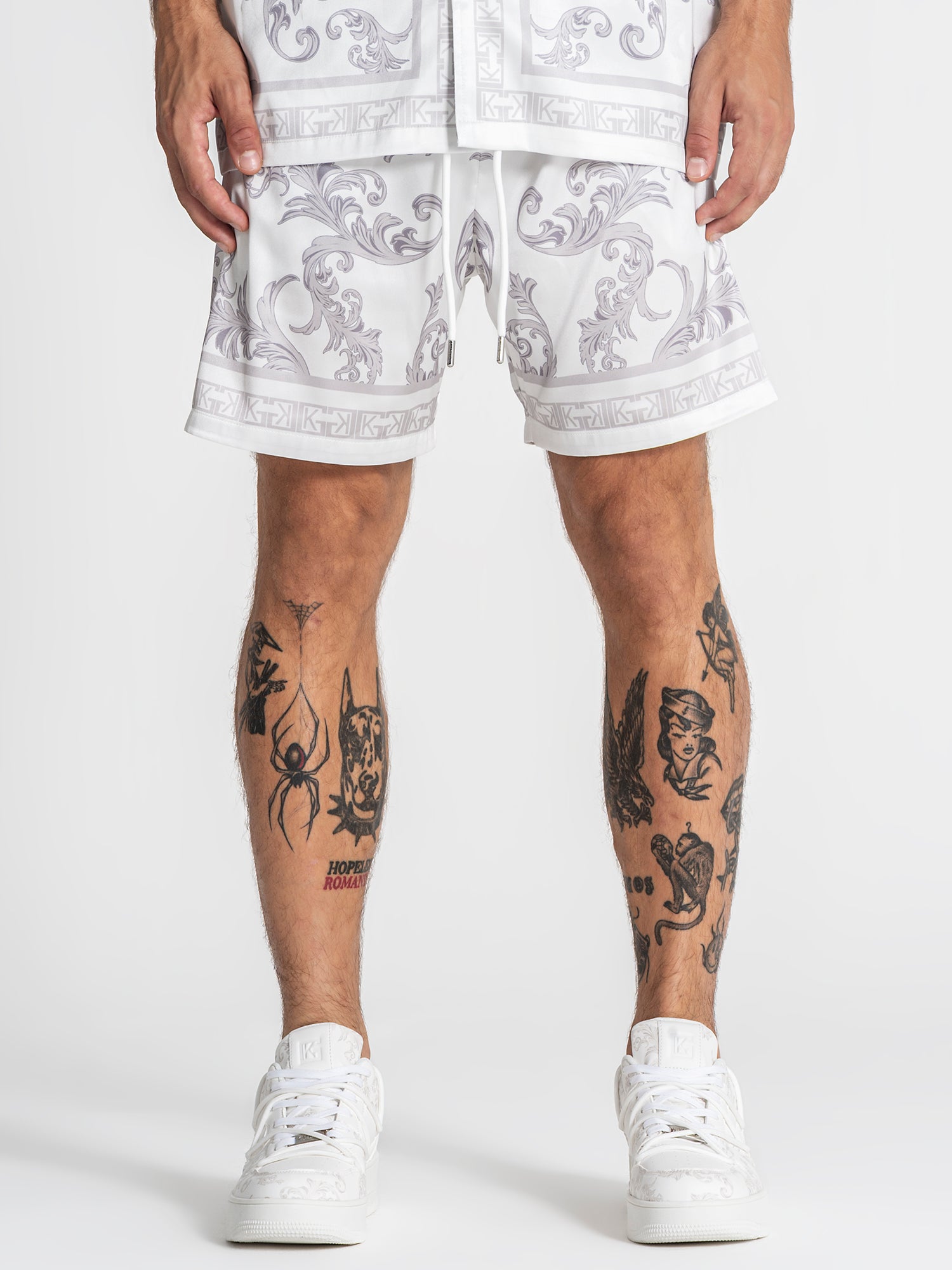 White Majestic Satin Shorts