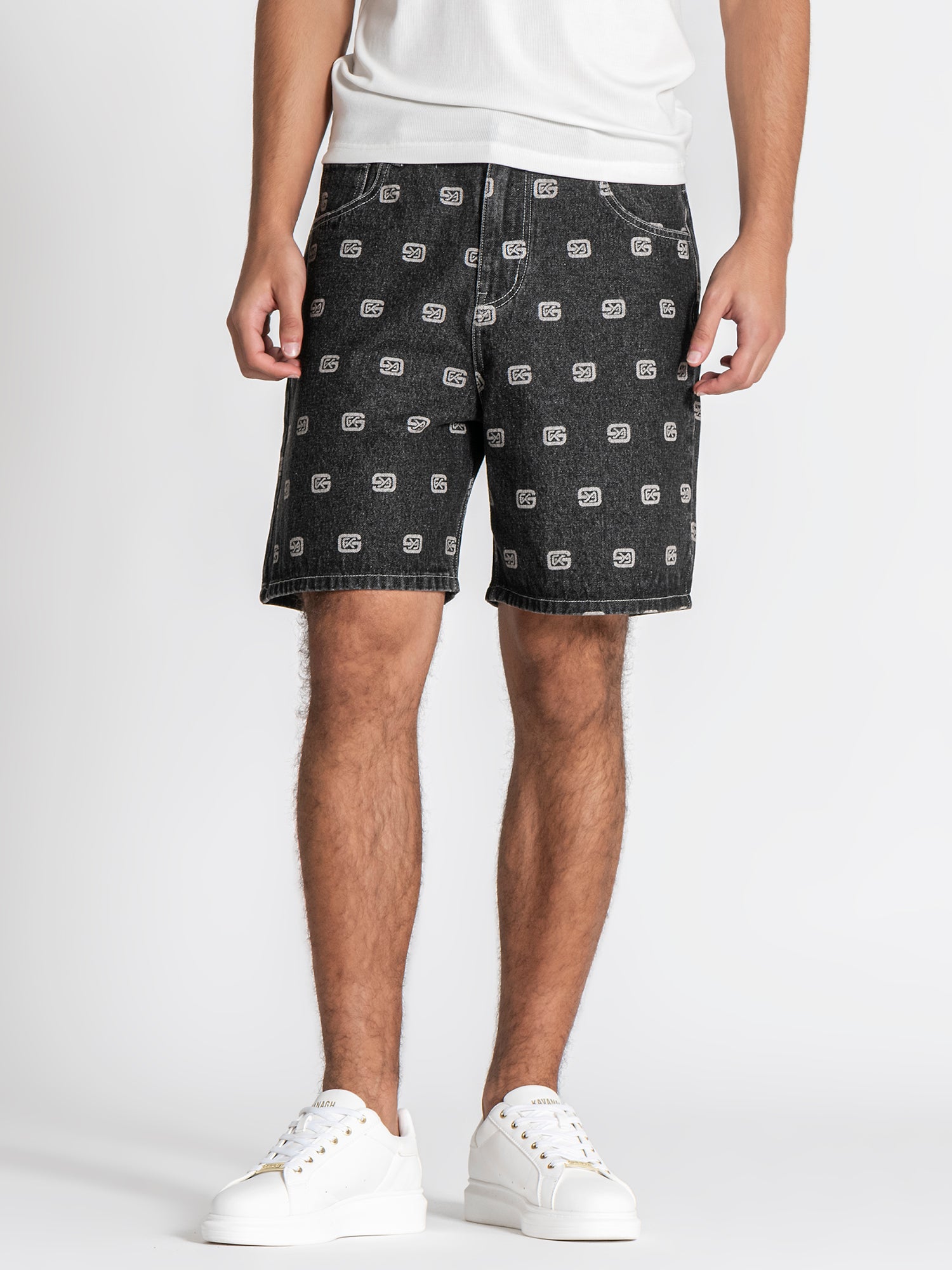 Grey GK Denim Shorts