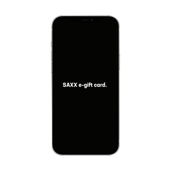 Cellphone display of SAXX electronic gift card