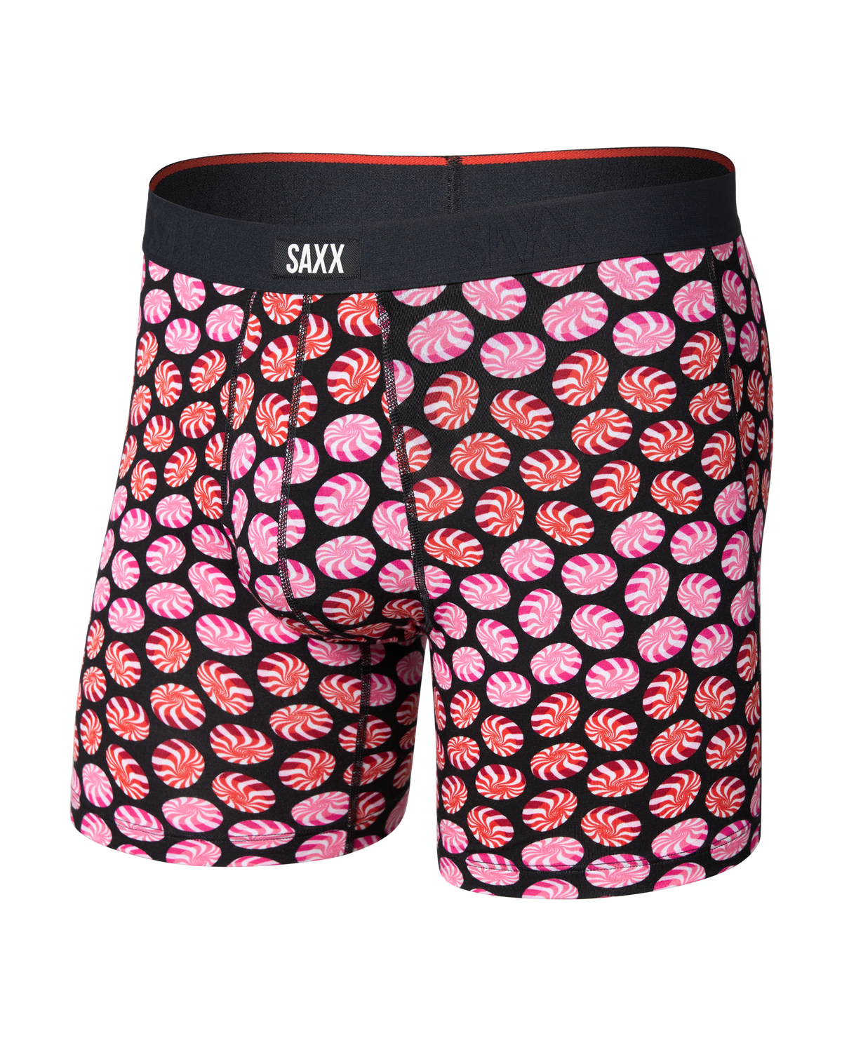 Front of Boys Boxer Brief in Confection Perfection-Black