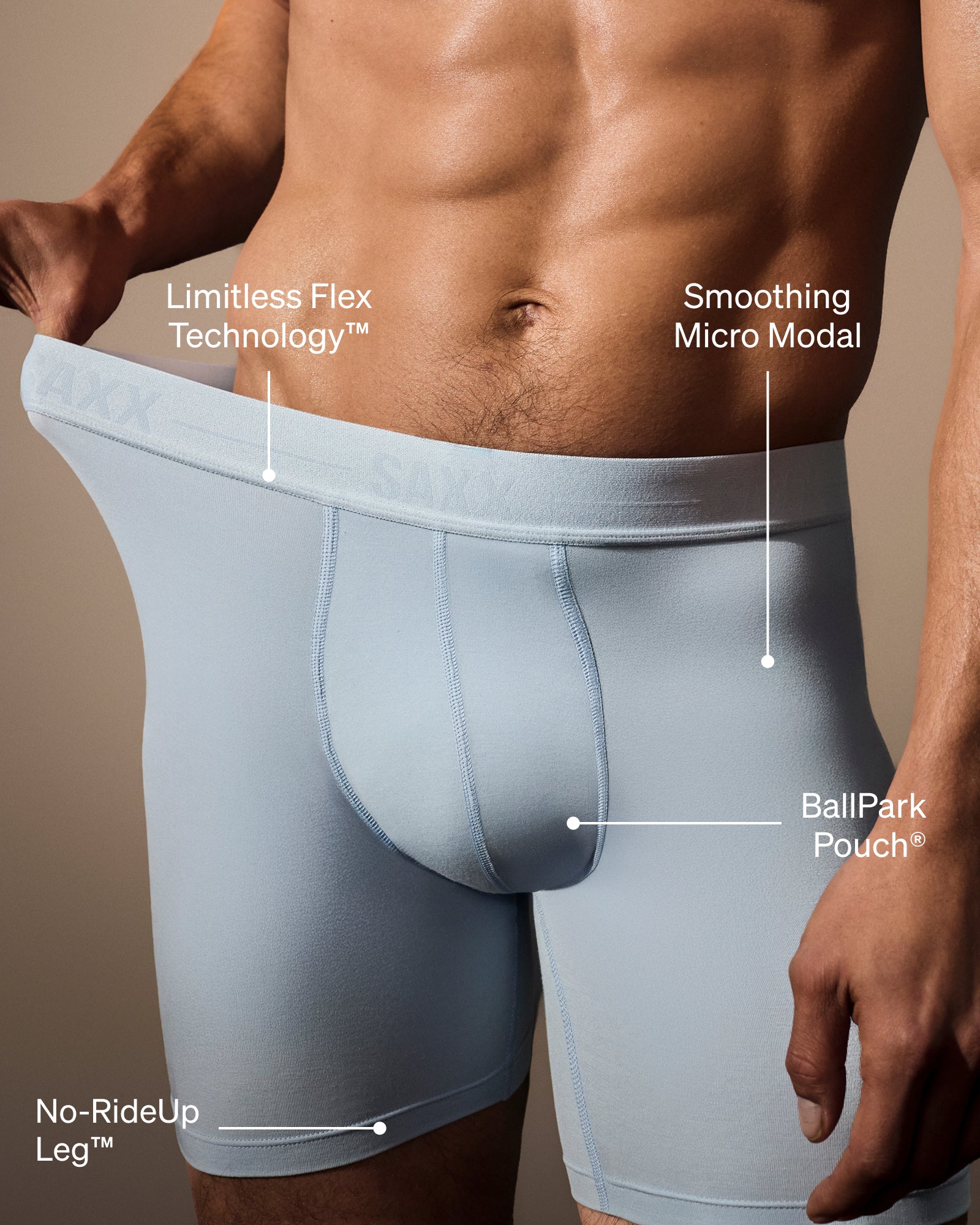 SAXX Underwear Smooth Luxe technology graphic