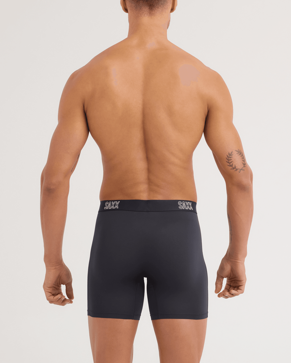 Back - Model wearing DropTemp All Day Cooling Boxer Brief in Black