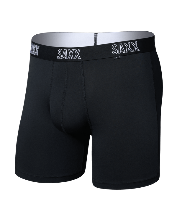 Front of DropTemp All Day Cooling Boxer Brief in Black