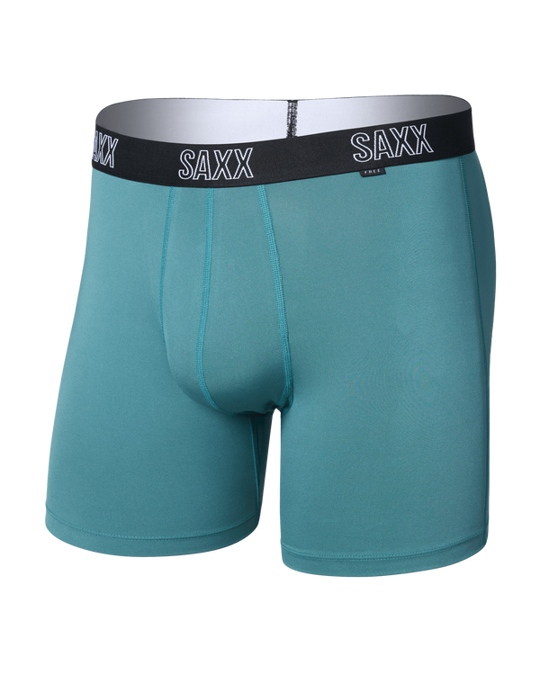 Front of DropTemp All Day Cooling Boxer Brief in Seascape