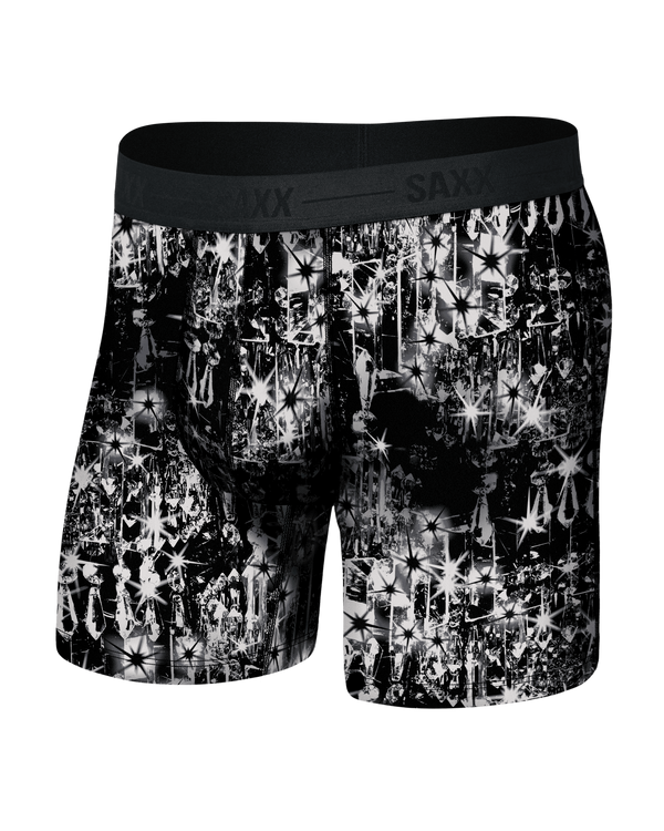 Front of Smooth Luxe Micro Modal Boxer Brief in Chandelier-Black