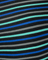 Close-up of fabric with blue, green, and gray stripes on a black background