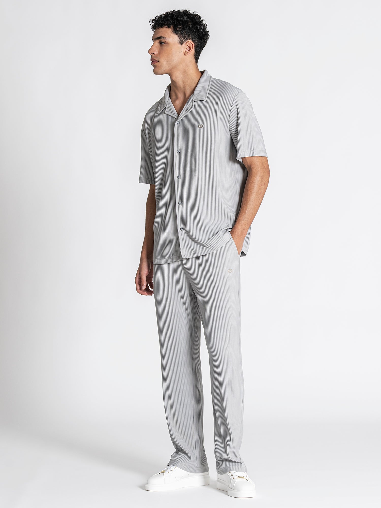shirts / Grey GG Cuban Shirt