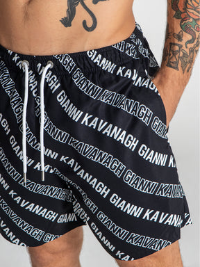 swimshorts / Black Wavy Swimshorts