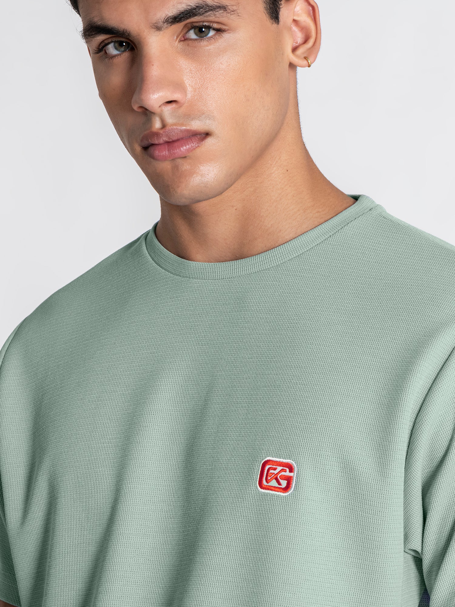 t-shirts / Green Grid Set