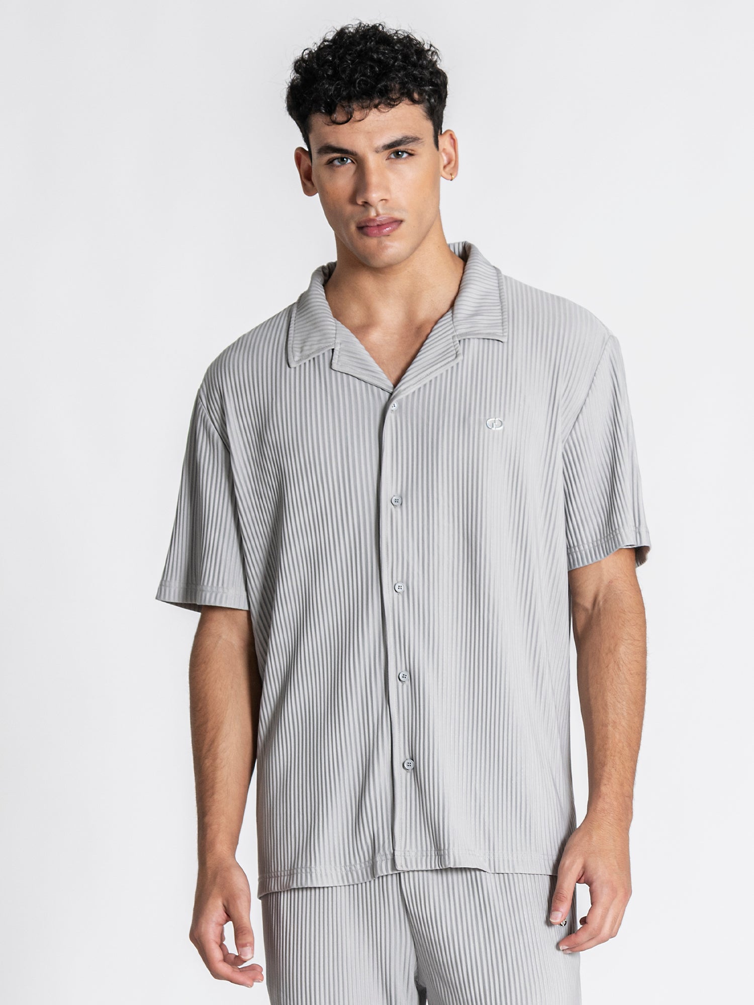 shirts / Grey GG Cuban Shirt