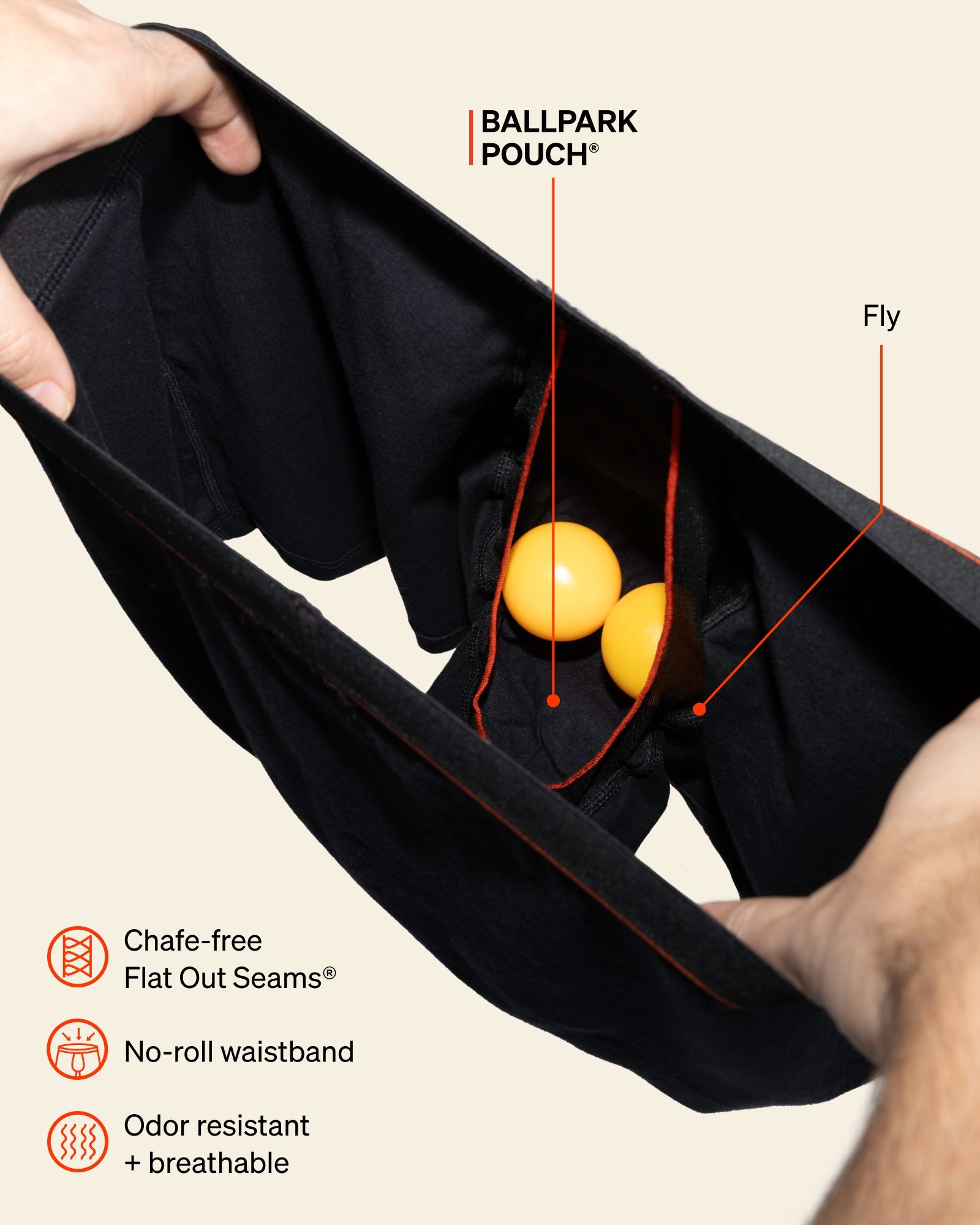 SAXX Underwear Non-Stop Stretch Cotton Boxer Brief technology graphic