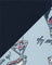 Close-up of a cocktail graphic with text on a blue background