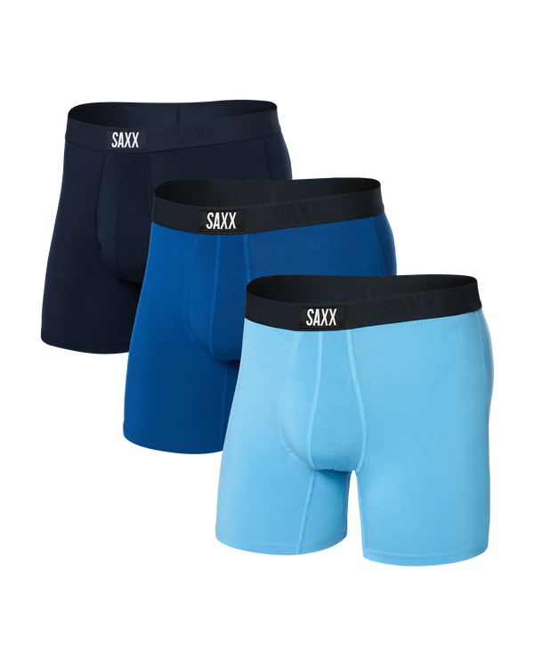Front of Ultra Super Soft Boxer Brief (3 Pack) in Navy/City Blue/Heritage