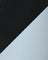 A close-up of a color-blocked fabric surface divided diagonally into black on the upper-left and a very light icy blue on the lower-right.
