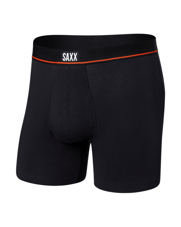 Front of Non-Stop Stretch Cotton Boxer Brief in Black