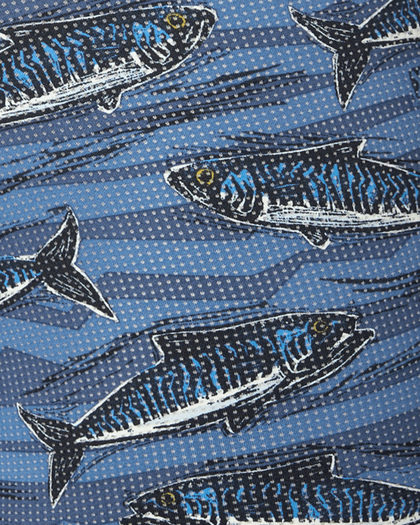 Swatch of Holy Mackrel-Washed Indigo