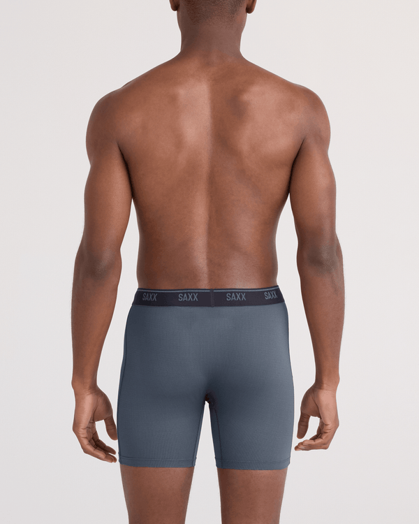 Back - Model wearing  Quest Quick-Dry Mesh Boxer Brief Fly in Turbulence