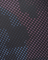 Patterned fabric with small blue and pink squares on a dark background
