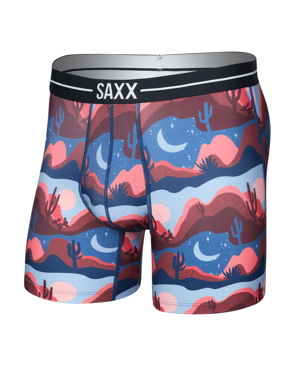 Front of  Volt Breathable Mesh Boxer Brief in Canyon Daze-Red Clay