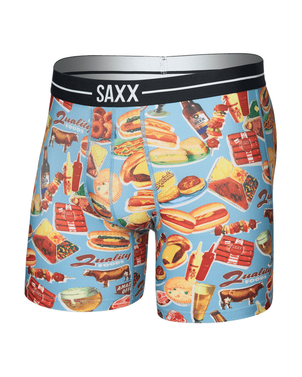 Front of  Volt Breathable Mesh Boxer Brief in Quality Foods-Multi