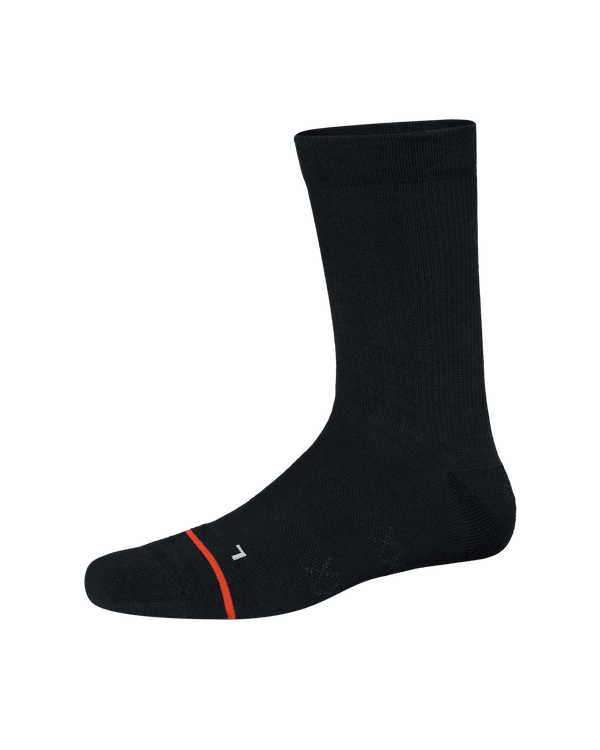 Front of  Good Form Crew Sock in Black
