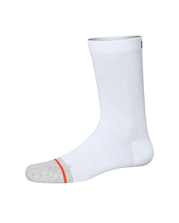 Front of  Good Form Crew Sock in White