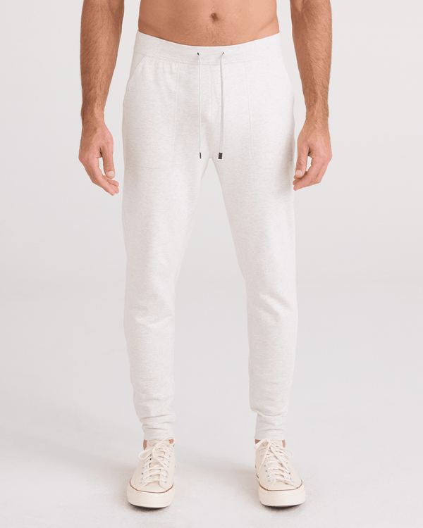 Front - Model wearing  3Six Five Pant in Steel Heather