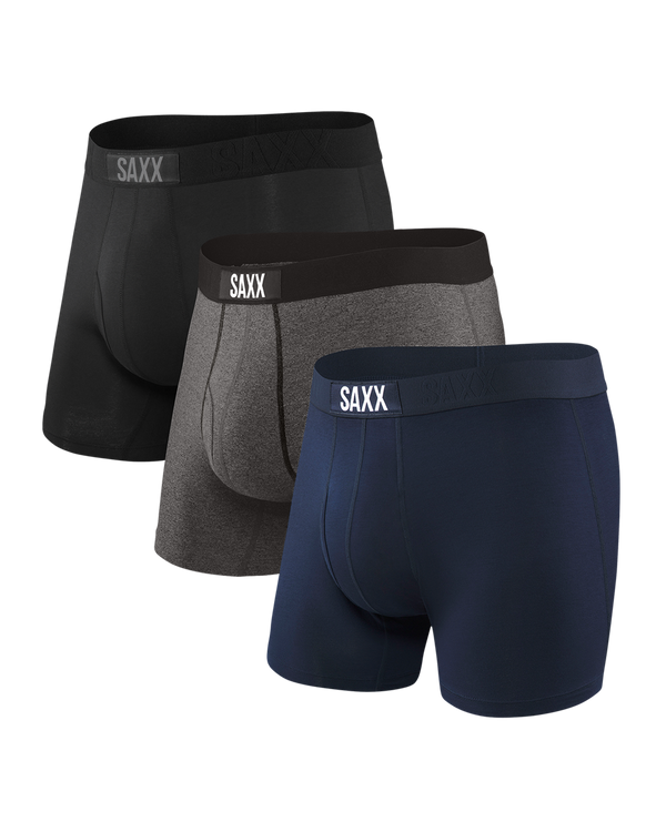 Front of Ultra Super Soft Boxer Brief Fly 3Pk in Classic Ultra 18