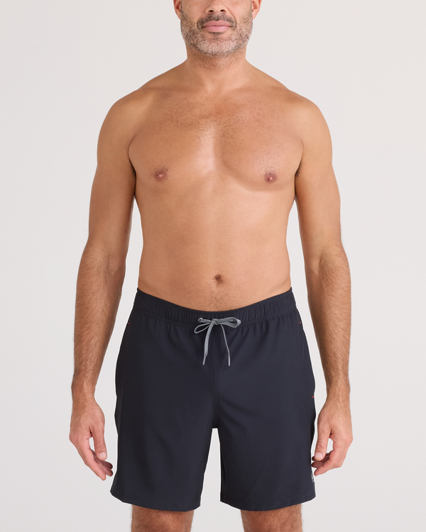 Front - Model wearing Oh Buoy 2N1 Volley 7" in Black