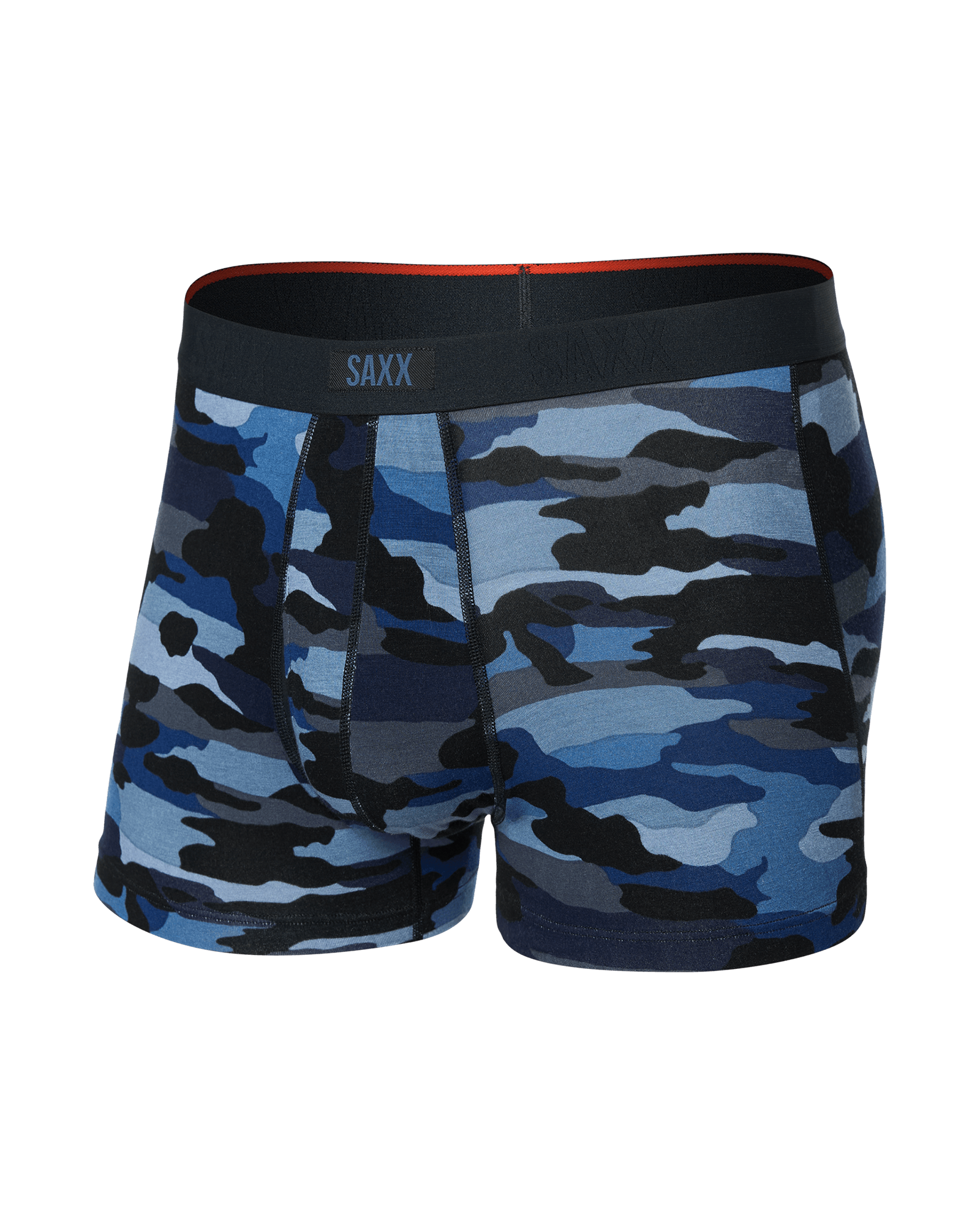 Front of Vibe Xtra Trunk Fly in Cloudbank Camo-Navy