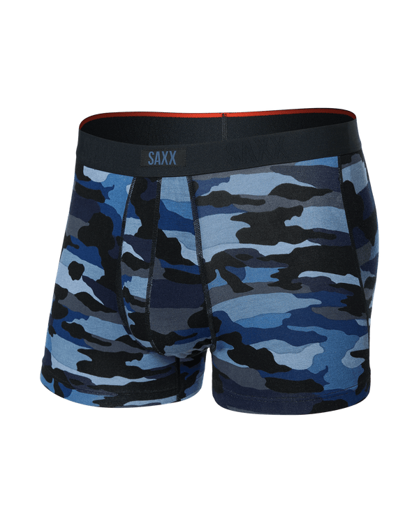 Front of Vibe Xtra Trunk Fly in Cloudbank Camo-Navy