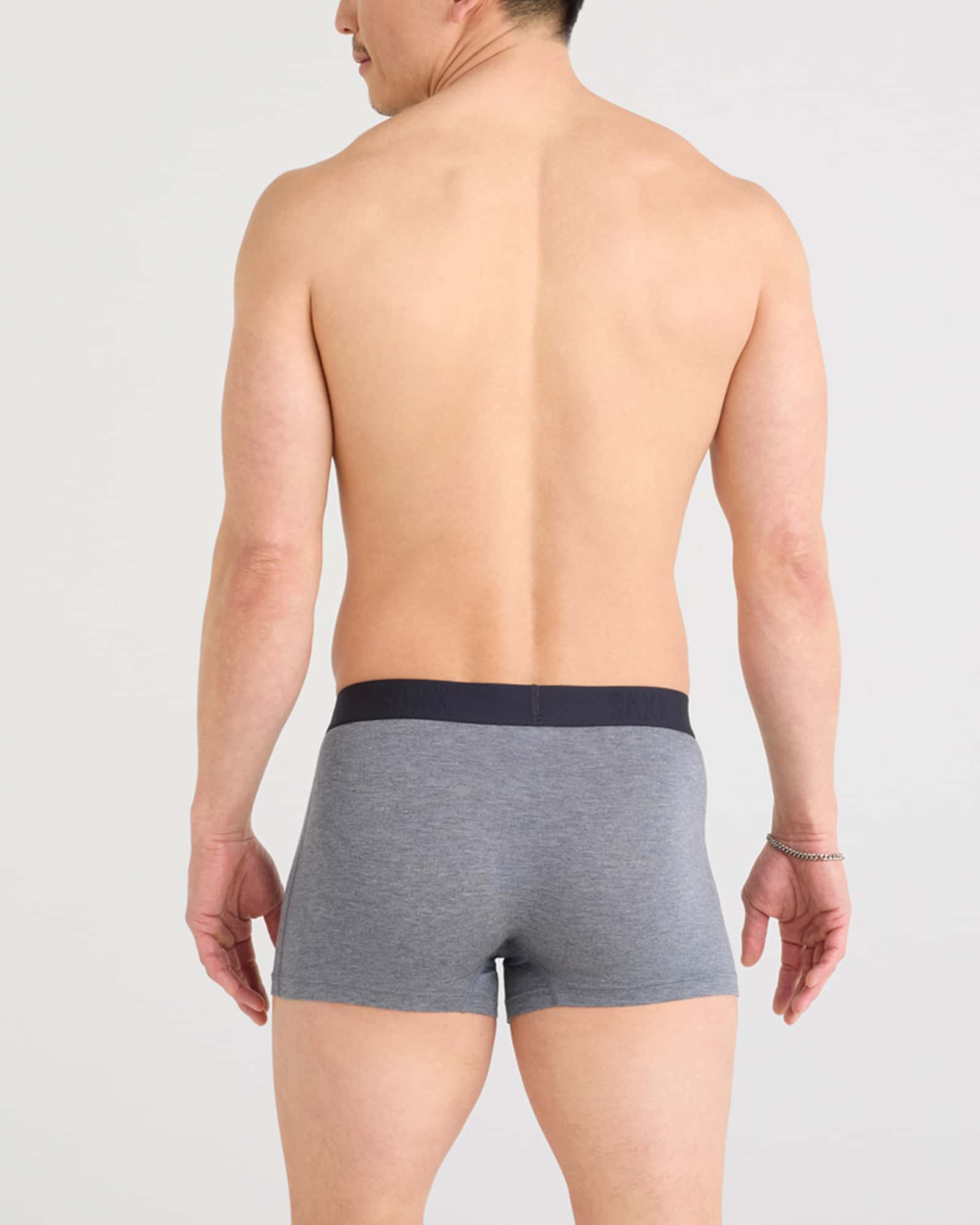 Back - Model wearing Vibe Xtra Trunk Fly Dark Grey Heather