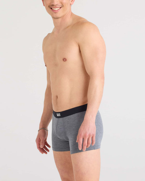 Front - Model wearing Vibe Xtra Trunk Dark Grey Heather