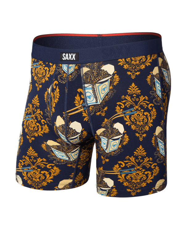 Front of Vibe Xtra Soft Comfort Boxer Brief in Gold Chain-Maritime
