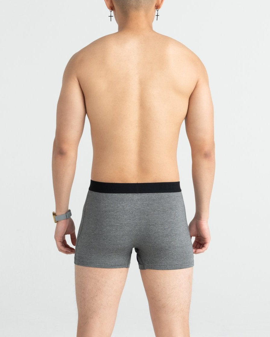 Back - Model wearing Vibe Trunk in Salt & Pepper